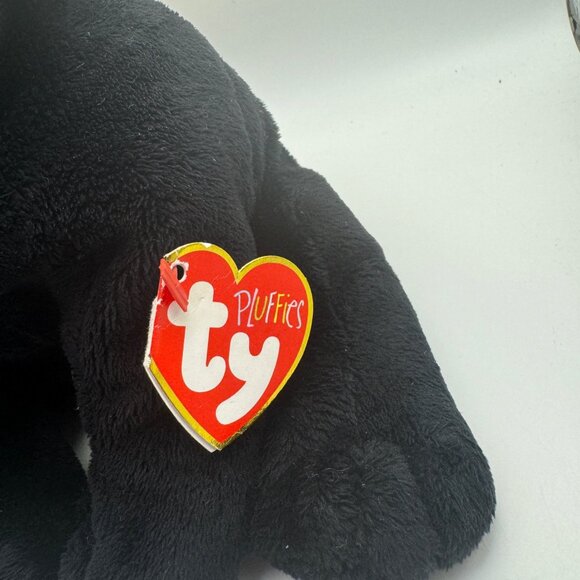 Ty Pluffies Merlin Black Cat Plush Toy With Witch Hat - Picture 3 of 6